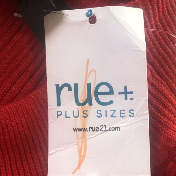 Almost Famous Red Corset Body Con Sweater Dress Size 1X NWT - Picture 13 of 14